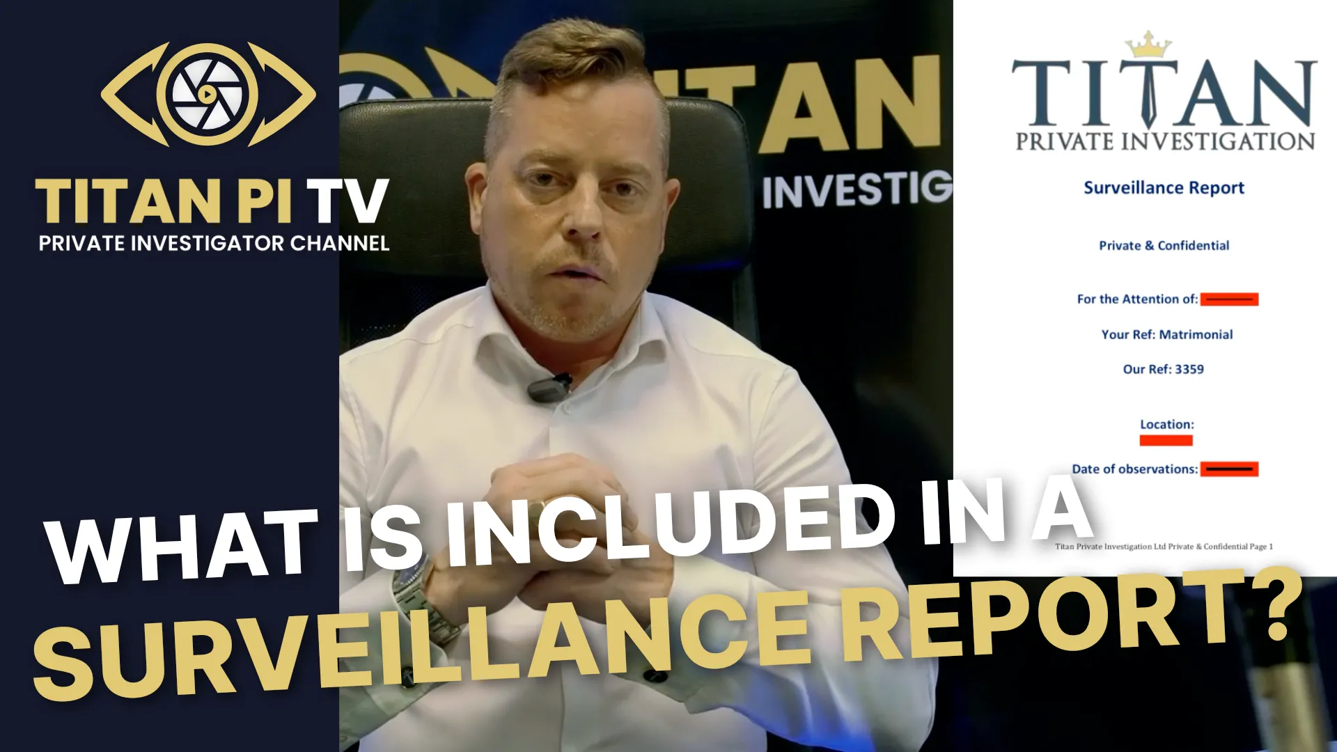 What is included in a surveillance report Episode 59 | Titan PI TV