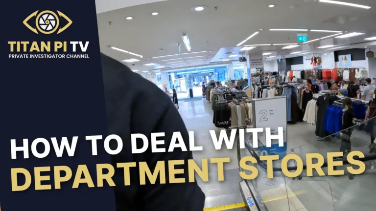 How to deal with department stores in Foot Surveiilance Episode 72 | Titan PI TV